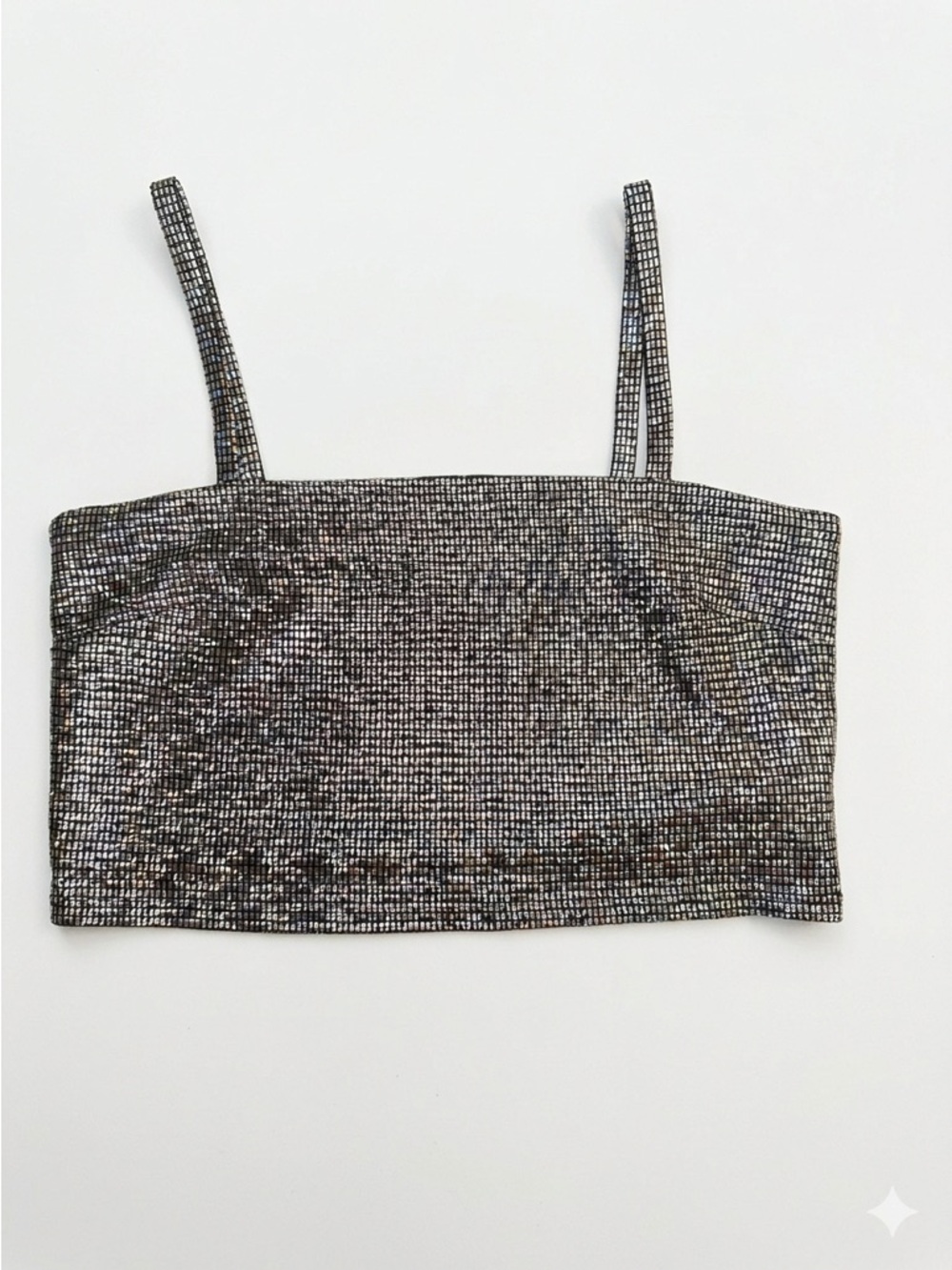 NWOT Women’s Fore Disco Crop Top Shiny Club Rave Size Small